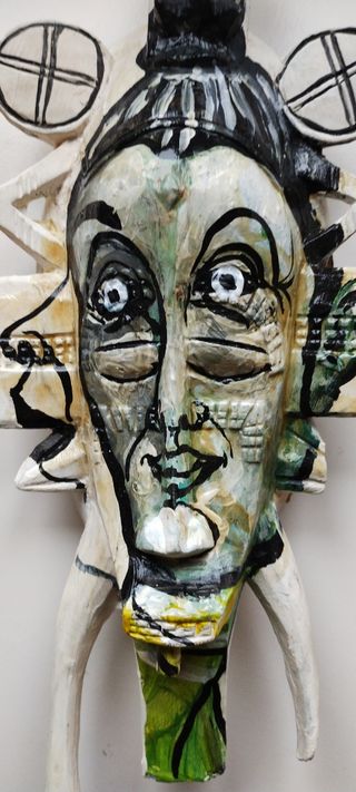 🗿 Escultura Única Máscara  Rozak Saura 1965