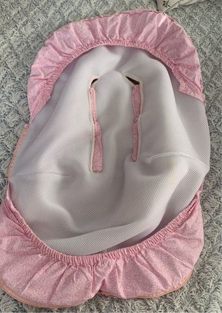 Saco tela silla cochecito bebe rosa