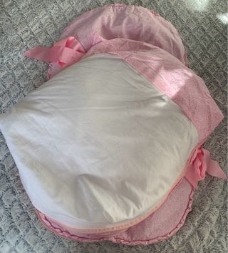 Saco tela silla cochecito bebe rosa