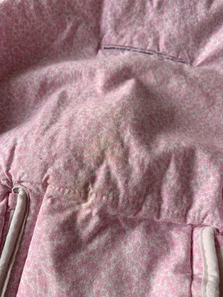 Saco tela silla cochecito bebe rosa