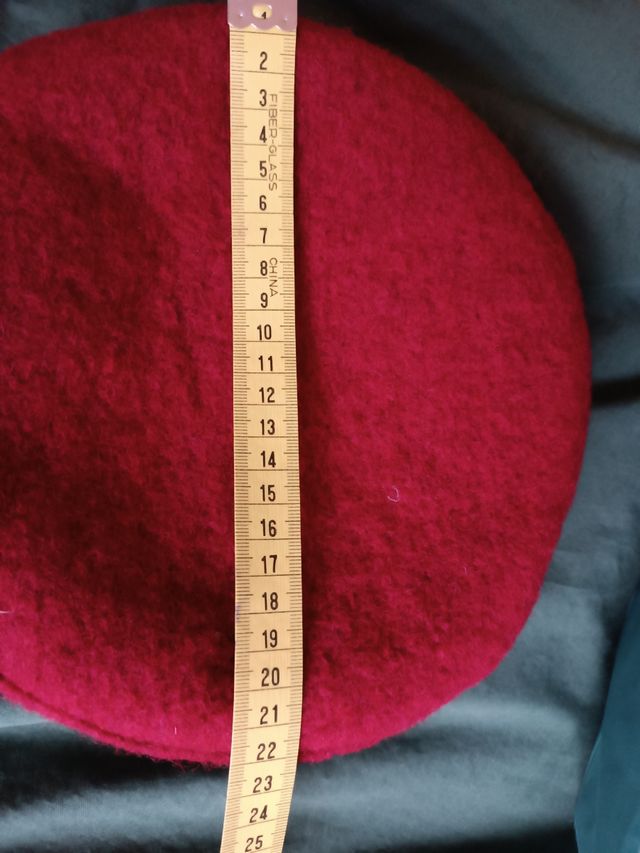 Gorra roja paño de lana