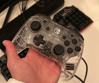 Mando transparente Nintendo Switch, con luces