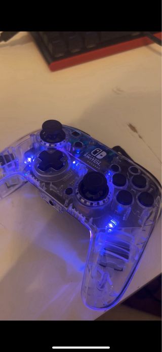 Mando transparente Nintendo Switch, con luces