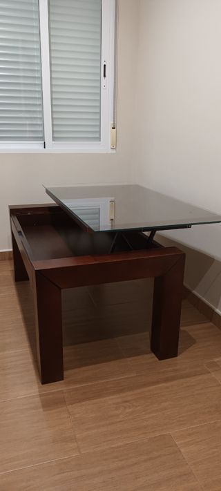 Mesa de salón de madera plegable