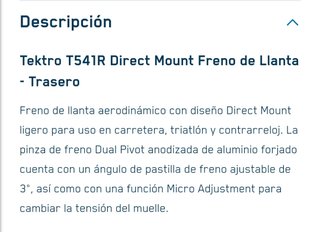 Puente de freno trasero