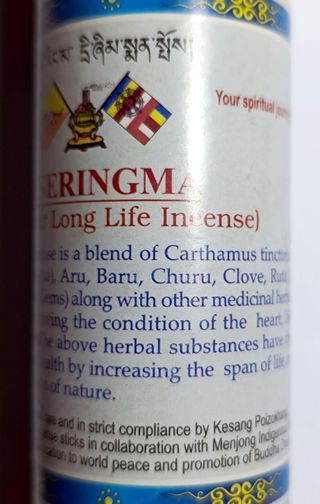 3 confezioni di incenso del Bhutan Tseringma