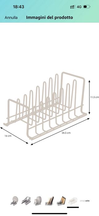organizer scolapiatti griglie per piatti