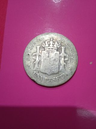 moneda una pesseta plata 1883 ALFONSO XII