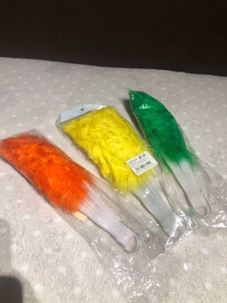 3 abanicos de plumas