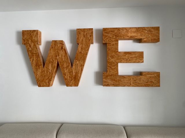 Letras decorativas WE