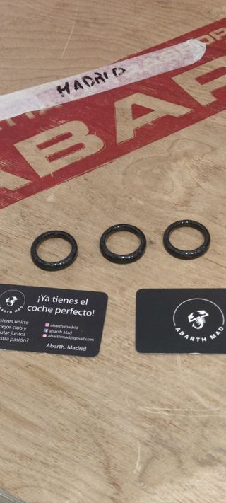 Abarth Botones Salpicadero Fibra de Carbono 