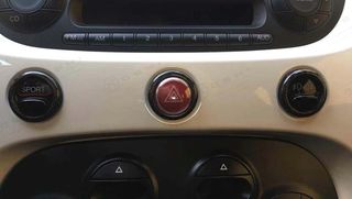 Abarth Botones Salpicadero Fibra de Carbono 