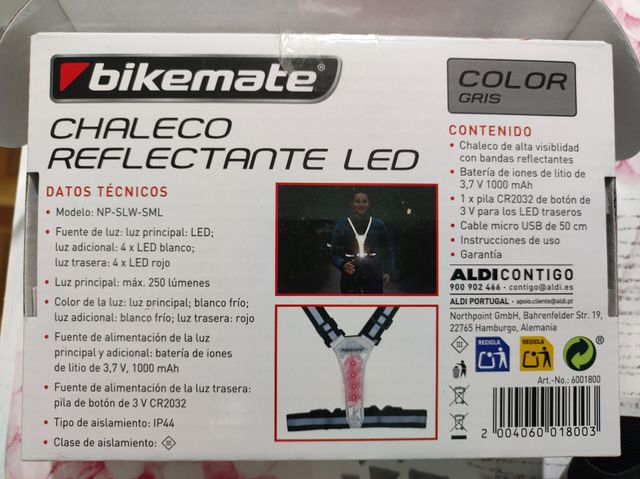 Chaleco reflectante luz