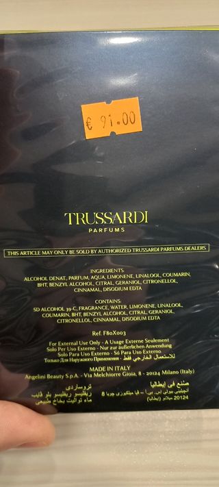 Profumo per uomo trussardi viber