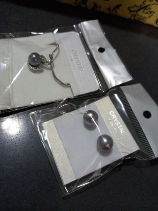 Conjunto collar y pendiente