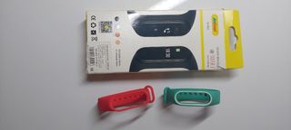 2 braceletes laranja e verde para Mi Smart Band