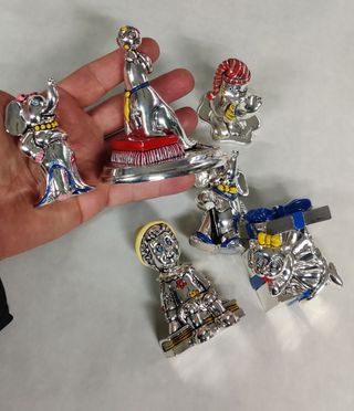 Statuette bomboniere "circo" placcate in Argento