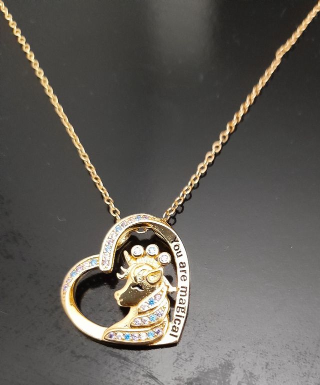 Collar unicornio you are magical de plata de ley 