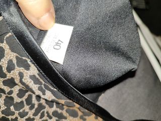 Vestido fiesta negro /leopardo.