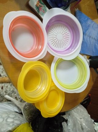 Platos y escurridor plegables de tupp