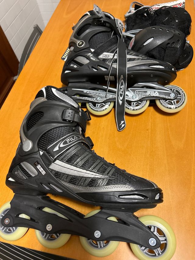 patines hombre (marca fila) y pack de refuerzo