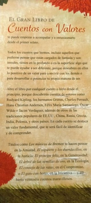 El gran libro " Cuentos con valores"