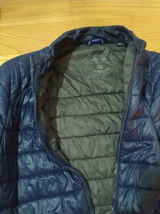 Cazadora plumas azul marino