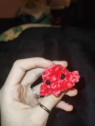 Octopus in ciniglia, peluche uncinetto imbottito 