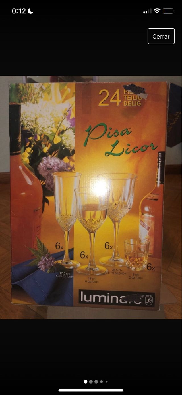 juego de copas y vasos luminac