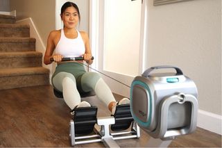 Máquina de remo plegable