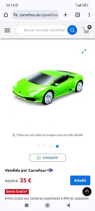 Pista de vehículos tipo Scalextric