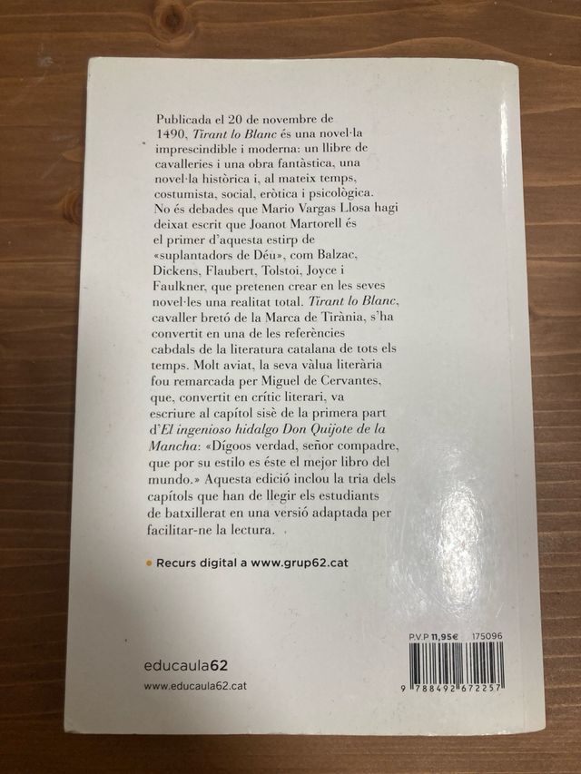 libro Tirant lo Blanc