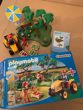 playmobil 6870 huerto granja tractor