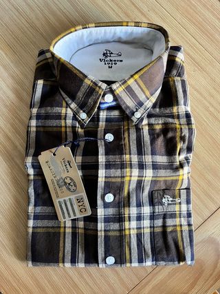 camisa hombre,franela marca vickers,talla m, nueva