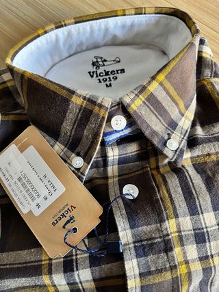 camisa hombre,franela marca vickers,talla m, nueva