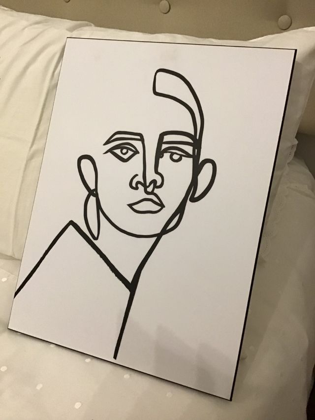 Cuadro mujer sin marco