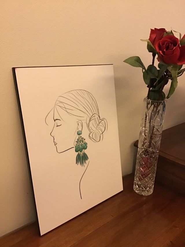 Cuadro mujer sin marco