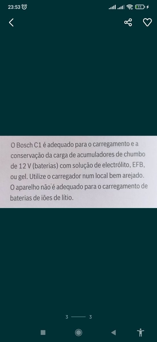 Carregador Bosch 12v