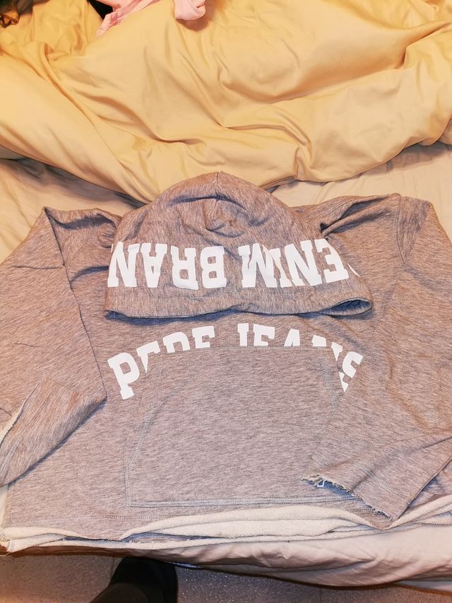 Felpa donna grigia con cappuccio Pepe Jeans M