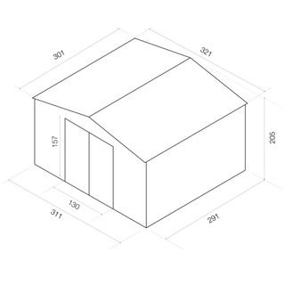 Caseta Metálica de Exterior 9,66 m²