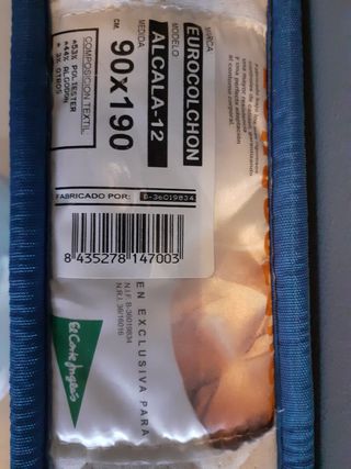 Colchón Juvenil 90x190 (Eurocolchón Corte Inglés)
