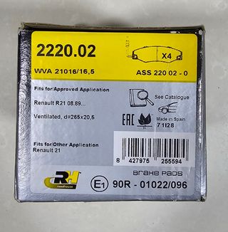 Pastillas de freno Renault 21 nuevas