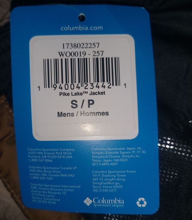 Chaqueta de hombre Pike Lake Columbia