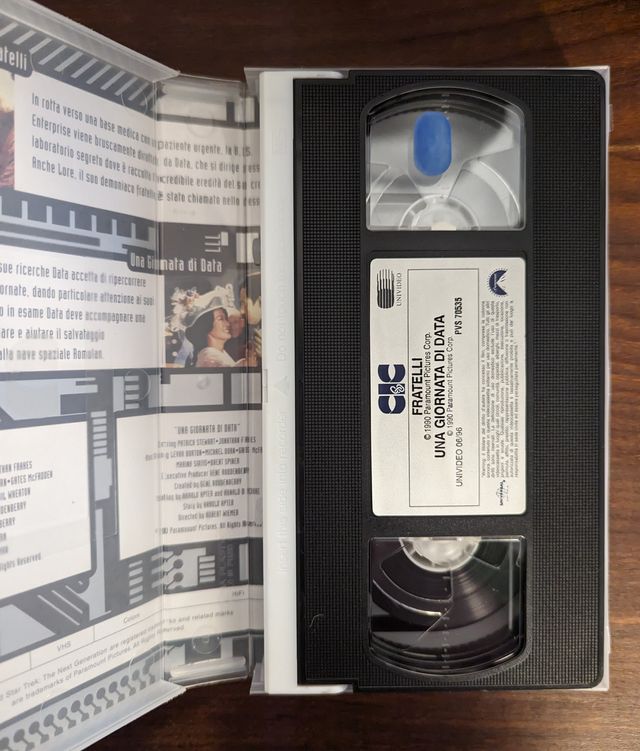 Star Trek TNG Data VHS