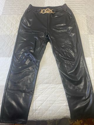 pantalon polipiel recto 