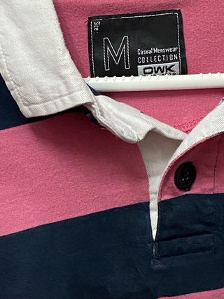Polo rosa y azul a rayas