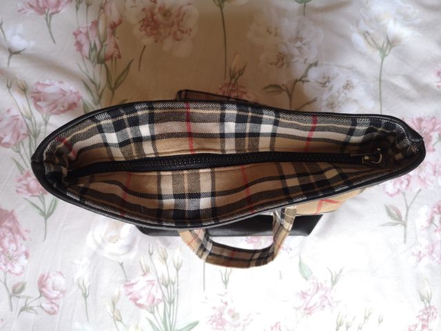 Borsetta donna di stoffa e pelle morbida