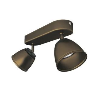 Regleta 2 focos color bronce philips