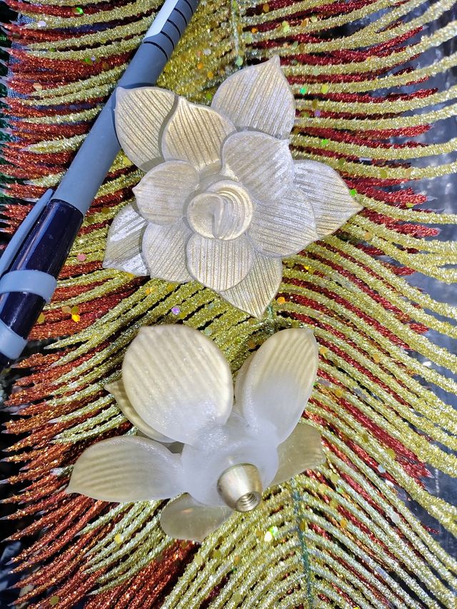 Fiore vetro Murano con base ottone