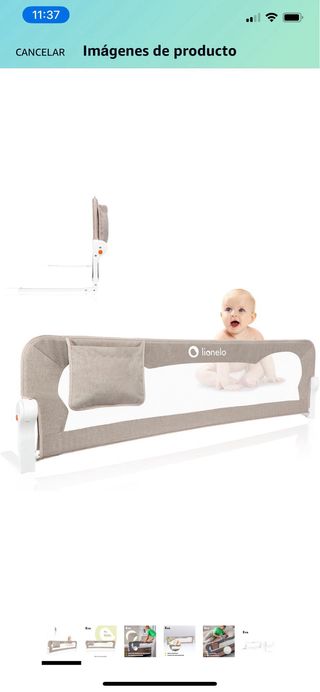 berrera para cama para bebes 150 x 42 lionelo